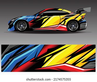 Car wrap decal graphics. Abstract eagle stripe  grunge racing and sport background for racing livery or daily use car vinyl sticker