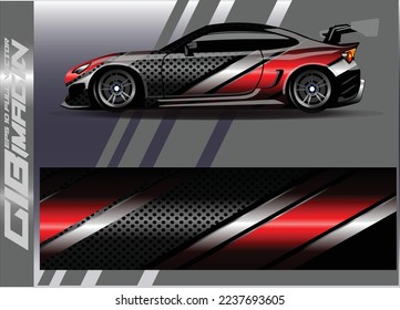 Car wrap decal graphics. Abstract eagle stripe, grunge racing and sport background for racing livery or daily use car vinyl sticker