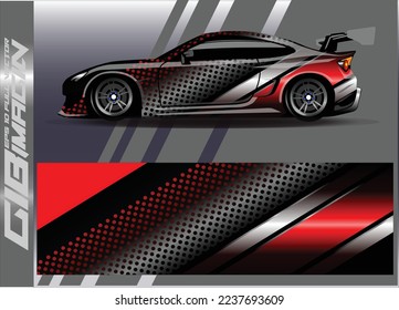 Car wrap decal graphics. Abstract eagle stripe, grunge racing and sport background for racing livery or daily use car vinyl sticker