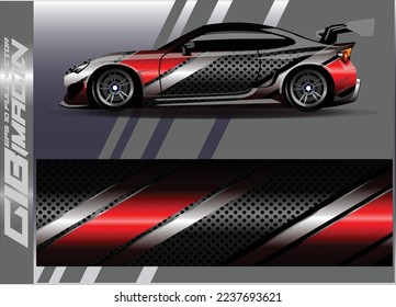 Car wrap decal graphics. Abstract eagle stripe, grunge racing and sport background for racing livery or daily use car vinyl sticker
