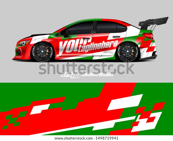 Car\
wrap decal graphics. Abstract racing stripe and sport background\
for racing livery or daily use car vinyl\
sticker.