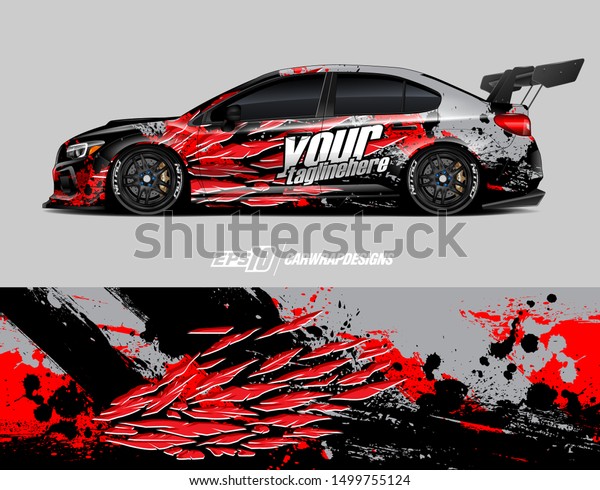 Car\
wrap decal graphics. Abstract racing stripe and sport background\
for racing livery or daily use car vinyl\
sticker.