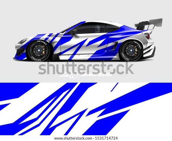 Car wrap
decal graphics. Abstract racing and sport background for racing
livery or daily use car vinyl
sticker.