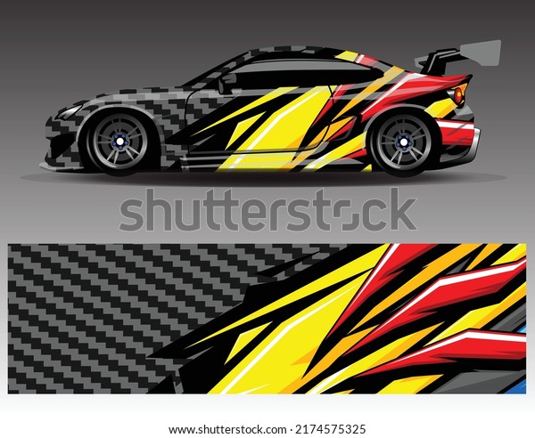 Car wrap decal graphics. Abstract eagle stripe 
grunge racing and sport background for racing livery or daily use
car vinyl sticker