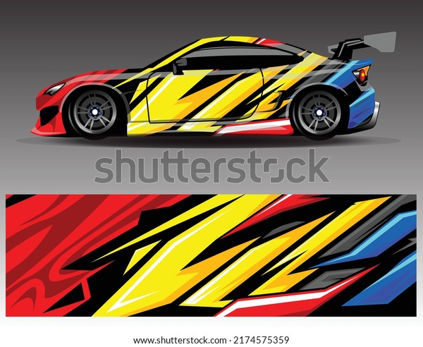 Car wrap decal graphics. Abstract eagle stripe \
grunge racing and sport background for racing livery or daily use\
car vinyl sticker