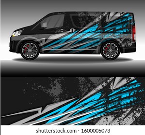 Car wrap decal livery design vector, rally race car vehicle sticker and tinting.