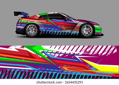Vektorillustration zum Entwerfen von Autos. Grafikkit-Hintergrunddesigns für Fahrzeuge