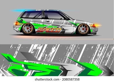 car wrap, decal, vinyl sticker designs concept. auto design geometric stripe tiger background for wrap vehicles, race cars, cargo vans, and livery
