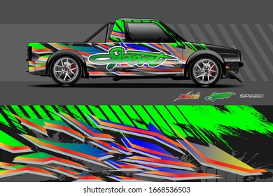 car wrap design. with abstract, bold and aggressive graphic vector eps10