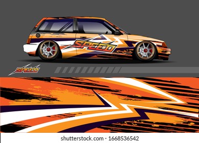 car wrap design. with abstract, bold and aggressive graphic vector eps10