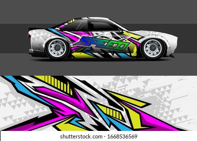 car wrap design. with abstract, bold and aggressive graphic vector eps10