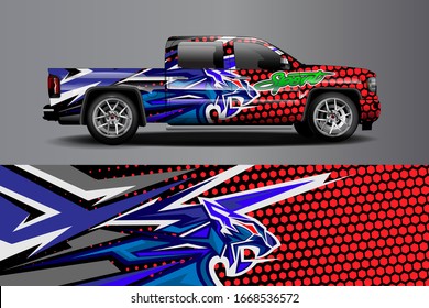 car wrap design. with abstract, bold and aggressive graphic vector eps10