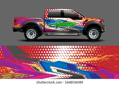 car wrap design. with abstract, bold and aggressive graphic vector eps10