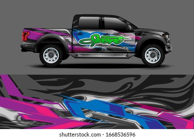 car wrap design. with abstract, bold and aggressive graphic vector eps10