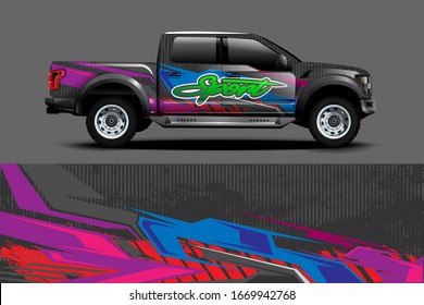 car wrap design. with abstract, bold and aggressive graphic