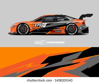 Car wrap design.  Abstract racing background for wrap vehicles, race cars, cargo van, pickup truck and racing livery.