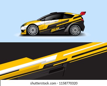 Car wrap design abstract strip and background for Car wrap and vinyl sticker
