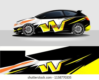 Car wrap design abstract strip and background for Car wrap and vinyl sticker