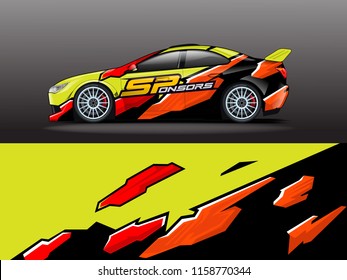 Car wrap design abstract strip and background for Car wrap and vinyl sticker