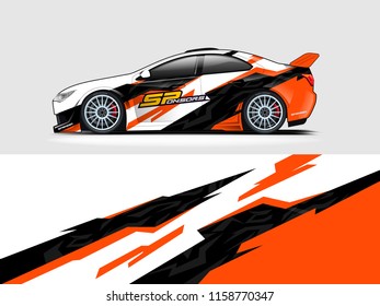 Car wrap design abstract strip and background for Car wrap and vinyl sticker