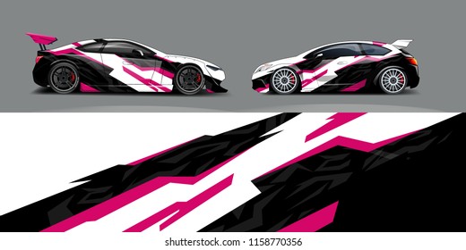 Car wrap design abstract strip and background for Car wrap and vinyl sticker