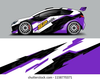 Car wrap design abstract strip and background for Car wrap and vinyl sticker