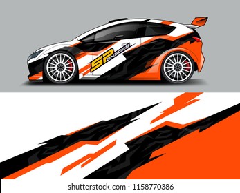 Car wrap design abstract strip and background for Car wrap and vinyl sticker