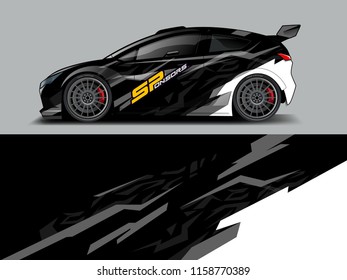 Car wrap design abstract strip and background for Car wrap and vinyl sticker