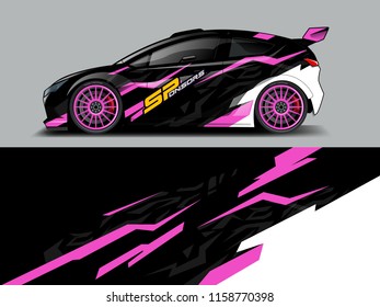 Car wrap design abstract strip and background for Car wrap and vinyl sticker