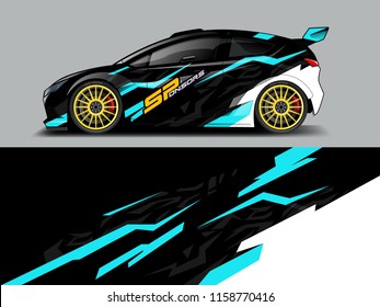 Car wrap design abstract strip and background for Car wrap and vinyl sticker