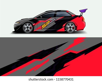 Car wrap design abstract strip and background for Car wrap and vinyl sticker
