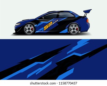 Car wrap design abstract strip and background for Car wrap and vinyl sticker