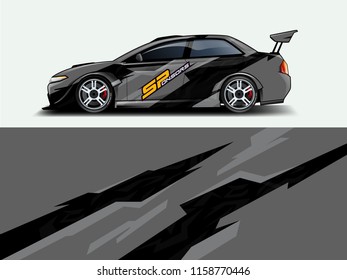 Car wrap design abstract strip and background for Car wrap and vinyl sticker