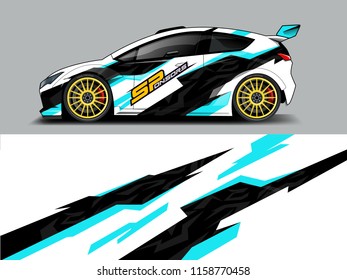 Car wrap design abstract strip and background for Car wrap and vinyl sticker