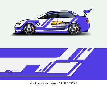 Car wrap design abstract strip and background for Car wrap and vinyl sticker