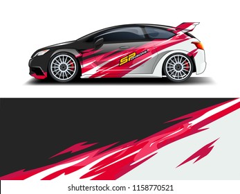 Car wrap design abstract strip and background for Car wrap and vinyl sticker