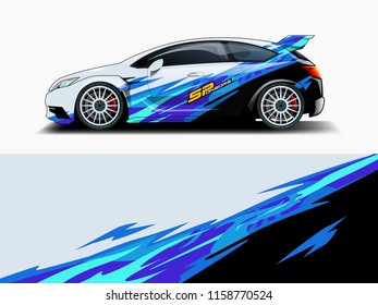 Car wrap design abstract strip and background for Car wrap and vinyl sticker