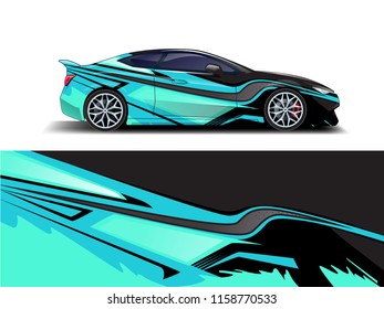 Car wrap design abstract strip and background for Car wrap and vinyl sticker