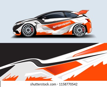 Car wrap design abstract strip and background for Car wrap and vinyl sticker