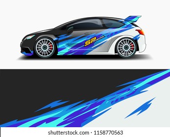 Car wrap design abstract strip and background for Car wrap and vinyl sticker