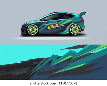 Car wrap design abstract strip and background for Car wrap and vinyl sticker