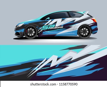 Car wrap design abstract strip and background for Car wrap and vinyl sticker