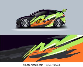 Car wrap design abstract strip and background for Car wrap and vinyl sticker