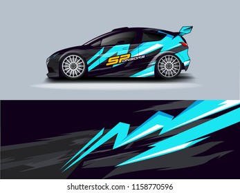 Car wrap design abstract strip and background for Car wrap and vinyl sticker