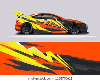 Car wrap design abstract strip and background for Car wrap and vinyl sticker