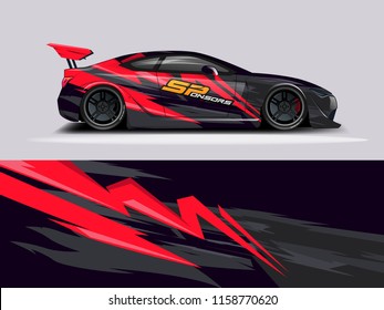 Car wrap design abstract strip and background for Car wrap and vinyl sticker