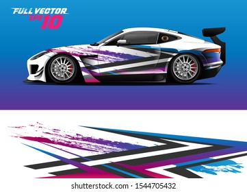 car wrap design with abstract stripe background concept