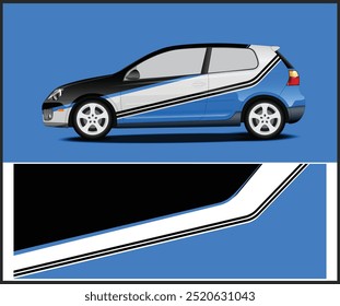 Design de envoltório de carro ou gráficos vetoriais abstratos e ilustração