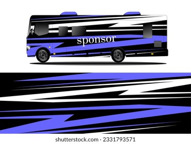 car wrap design with blue and black color theme