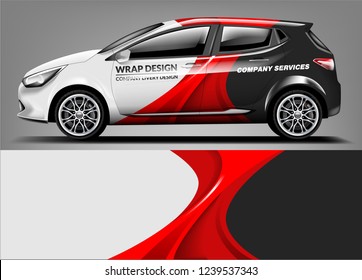 Car Wrap Design For Company, Decal, Wrap, And Sticker. Vector Eps10